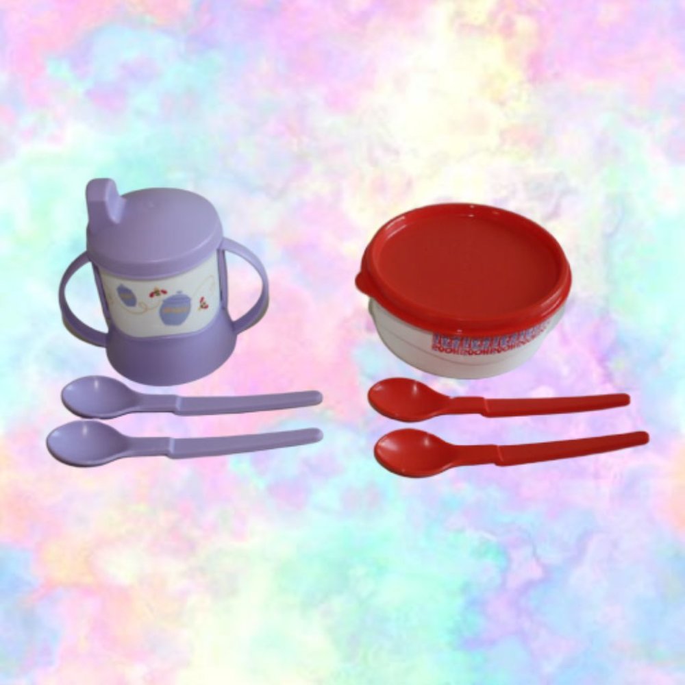 NEW Tupperware Winnie the Pooh Baby Feeding Set